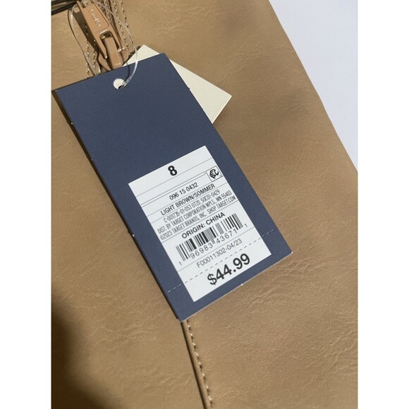 Universal Thread Sommer Tall Tan Cowboy Western Boots Size 8 Cowgirl Boots NEW - Picture 5 of 6